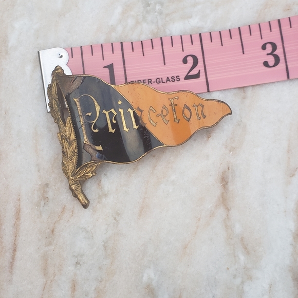 Victorian Era Princeton Penant Enamel Brooch - Picture 13 of 13